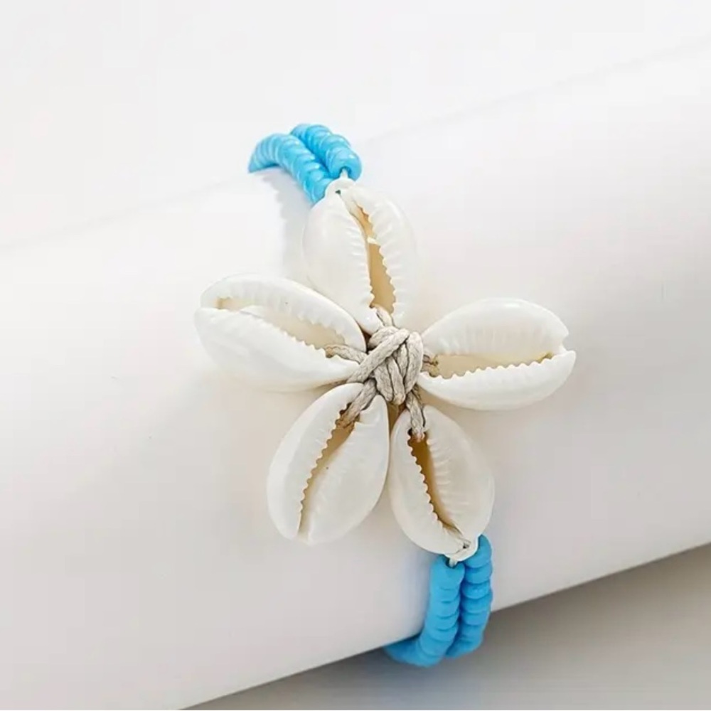 Boho Beach Style Shell & Beaded  Anklet - Picture 3 of 6